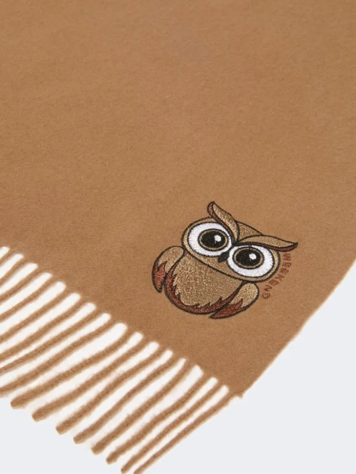 Wool and cashmere stole - BEIGE