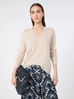 Wool and cashmere sweater - BEIGE