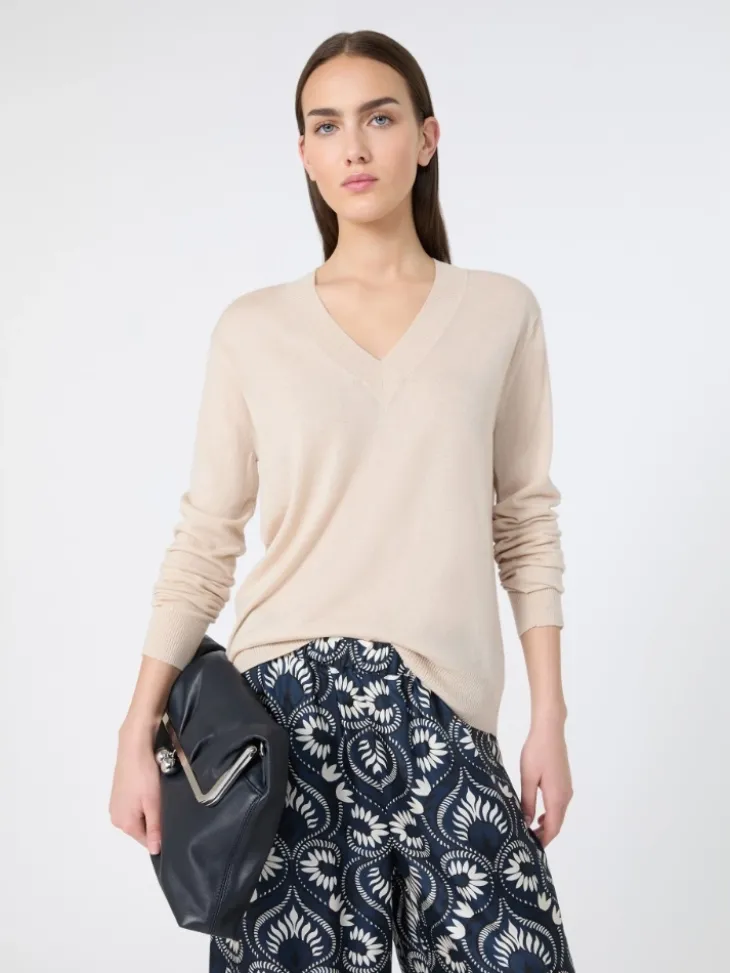 Wool and cashmere sweater - BEIGE