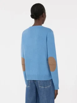Wool and cashmere sweater with patch detail - AVIO