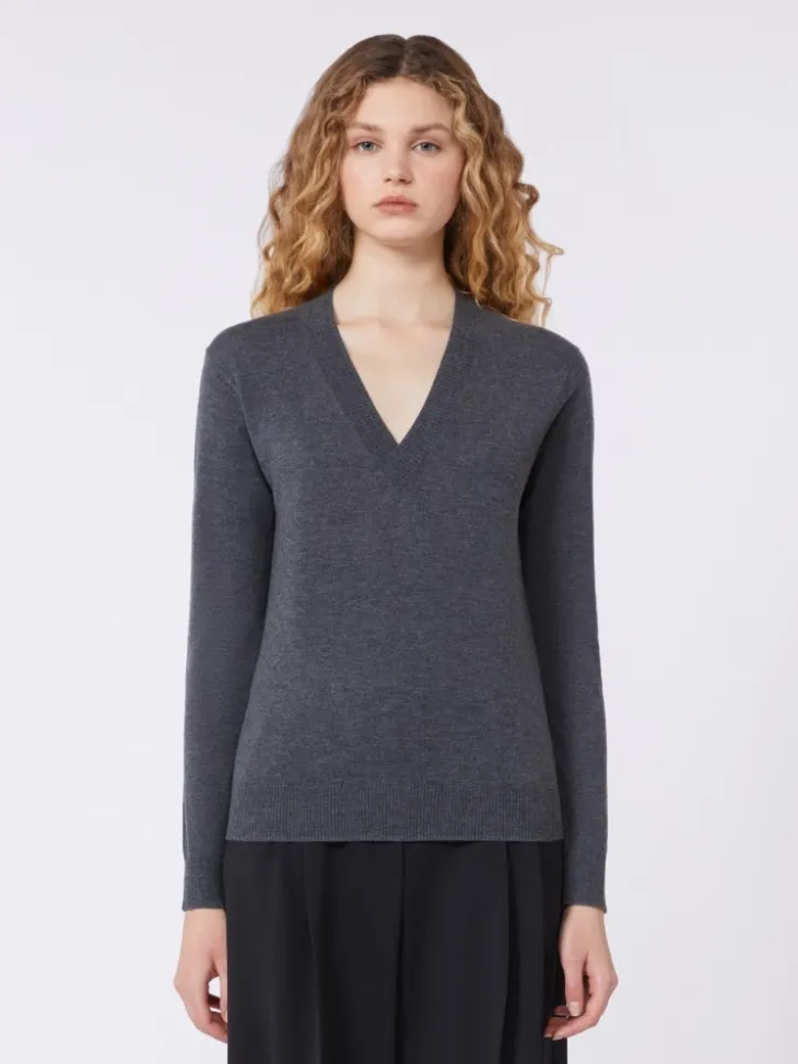 Wool and cashmere sweater - DARK GREY