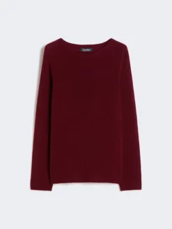 Wool and cashmere yarn sweater - RASPBERRY
