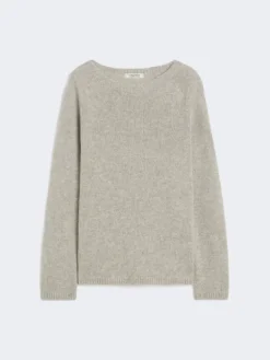 Wool and cashmere yarn sweater - BEIGE