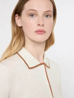 Wool and silk yarn cardigan - WHITE