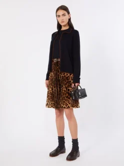 Wool and silk yarn sweater - NAVY