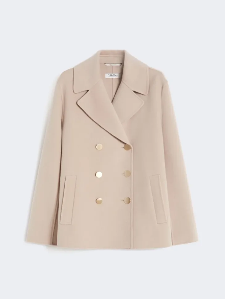 Wool broadcloth jacket - BEIGE PINK