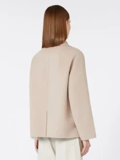 Wool broadcloth jacket - BEIGE PINK