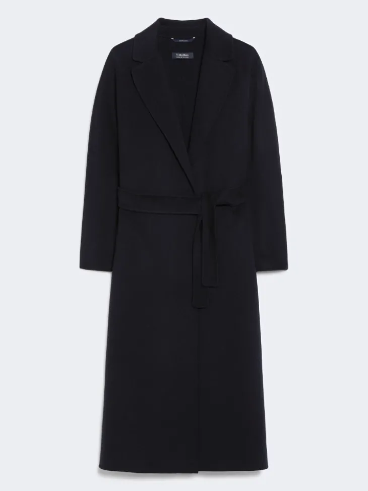 Wool broadcloth midi coat - MIDNIGHTBLUE