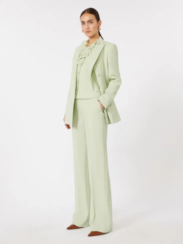Wool crepe gilet - GREEN