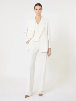 Wool crepe gilet - WHITE