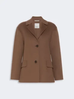 Wool drap jacket - MUD