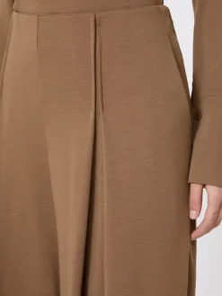 Wool jersey trousers - TOBACCO