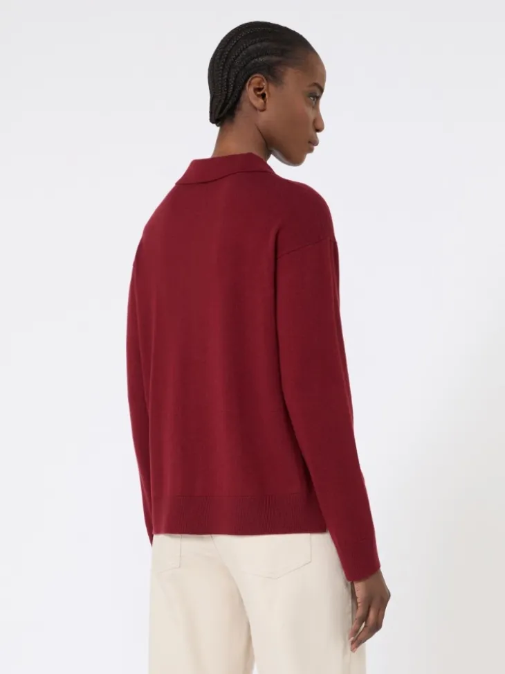 Wool knit jumper - RASPBERRY