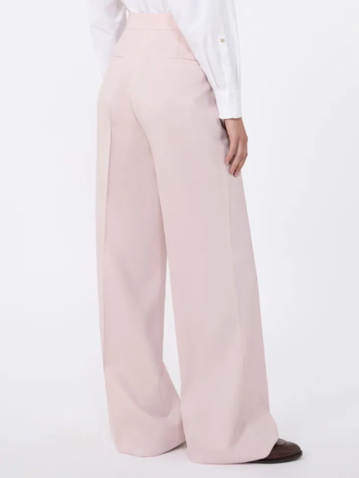 Wool, mohair and silk trousers - BEIGE PINK