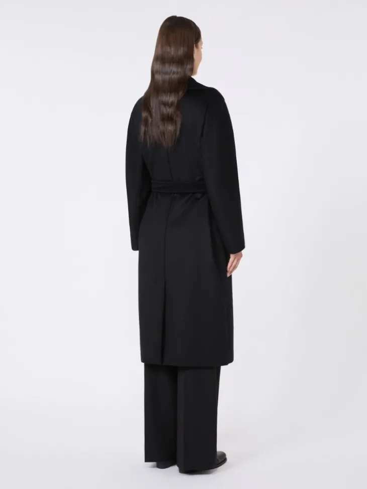 Wool robe coat - BLACK