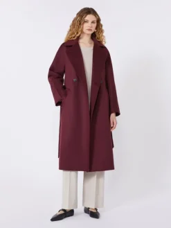Wool robe coat - BORDEAUX