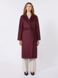 Wool robe coat - BORDEAUX