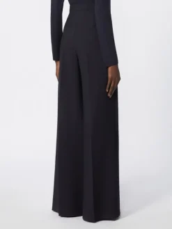Wool seersucker trousers - ULTRAMARINE