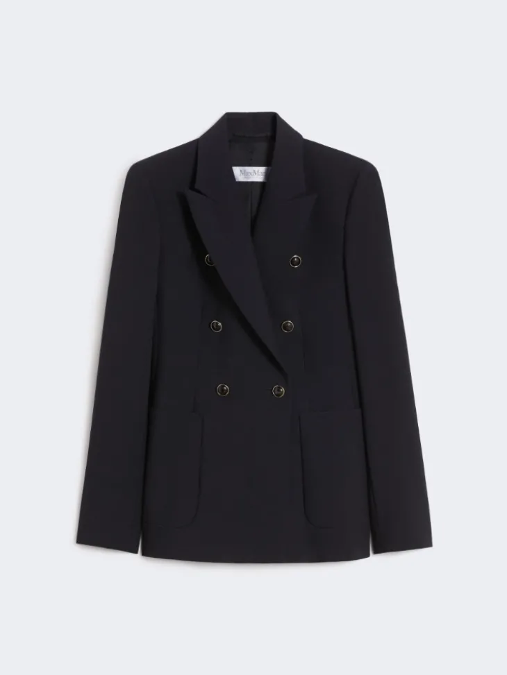 Wool-blend seersucker blazer - ULTRAMARINE