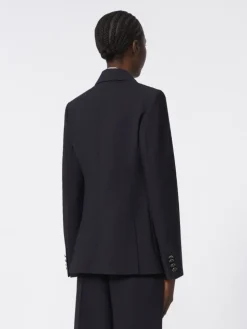 Wool-blend seersucker blazer - ULTRAMARINE