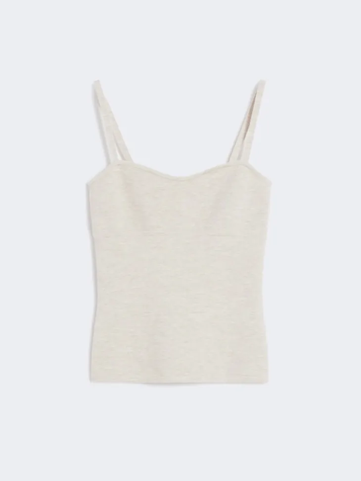Wool-knit top - POWDER