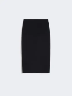 Woollen cloth pencil skirt - ULTRAMARINE